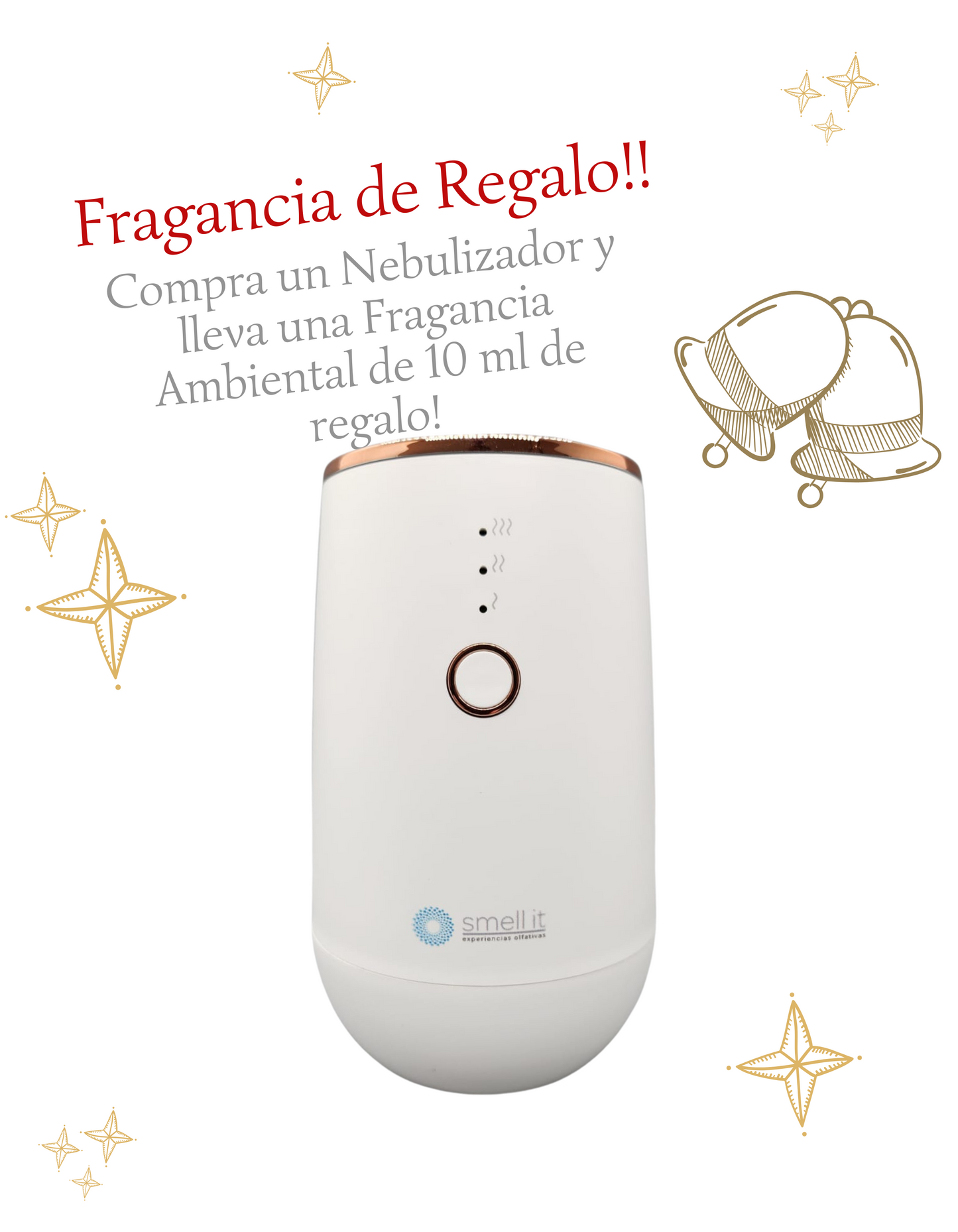 Promo Navidad: Difusor de Aromas Nebulizador Mist - Bateria recargable + 1 Aroma 10 ml de REGALO!!