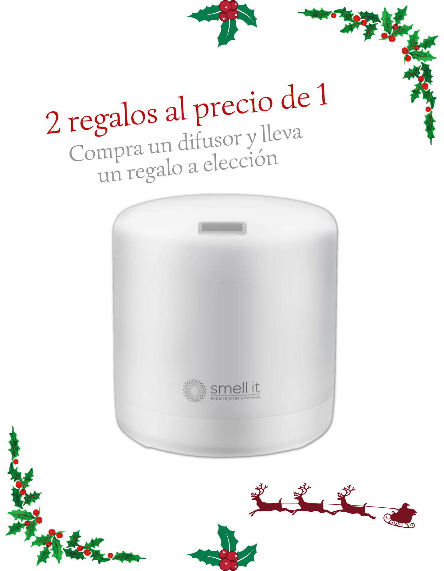 Promo Navidad: Difusor Humidificador Portátil + 1 Regalo a elección  (incluye 1 aroma 10 ml)
